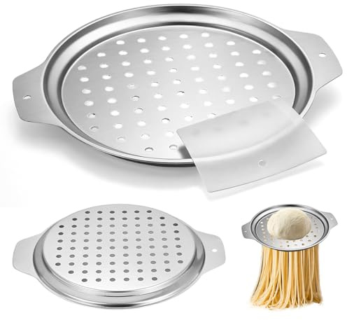 Spätzlepressa in acciaio inox e raschietto Set – affettatrice per spätzle, grattugia, filtro per spätzle alternativa – Robusto miracolo per spätzle 33 x 27 cm per gnocchi, pasta e altro ancora