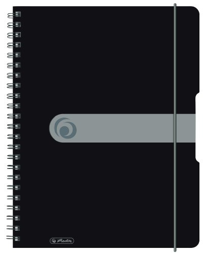 Herlitz 11293073 Spiralblock A4 to go, Holzfreies Papier, 80 Blatt, schwarz (einzel A4, schwarz)