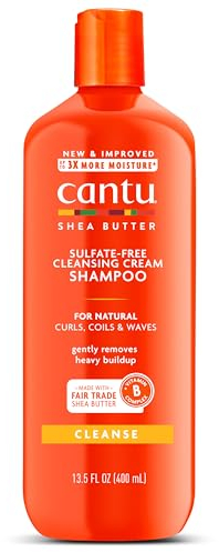 Cantu Sheabutter für natürliches Haar, sulfatfrei, Reinigungscreme, Shampoo, 400 ml