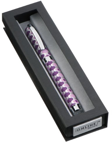 Online 36512 Füllhalter Vision Retro Purple Lines - Slimsy Box schwarz