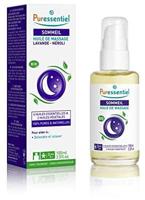Puressentiel - Sommeil - Huile de Massage aux 6 huiles essentielles - Lavande et Néroli - 100% Bio et Naturel - Pour se relaxer et se ressourcer - 100 ml