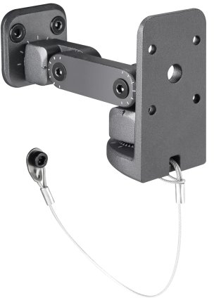 Adam Hall Stands SUWMB 10 B - Universal Wandhalterung für Boxen bis 10kg, mehrfach verstellbar auf allen Achsen, schwarz