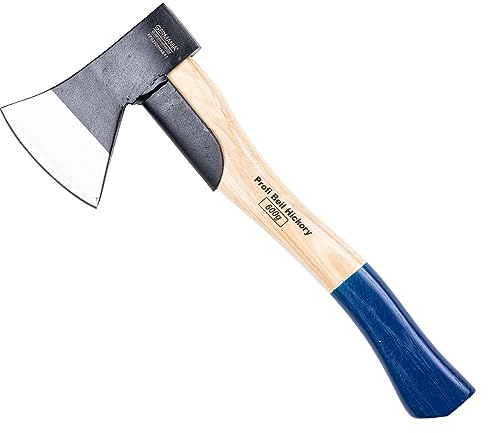 Germania Beil 600 g 32 cm lang mit Hickorystiel & Stielschutz/polierter Spaltkopf