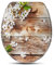 WOLTU WC Sitz mit Absenkautomatik,Toilettensitz Motiv,Toilettendeckel aus Duroplast,Stable Klodeckel Premium Toilettenbrille,Antibakteriell Oval,Weisse Blüte