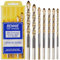 7 Piece Multi-Material Tile Drill Bits Set for Ceramic Porcelain Brick Concrete Glass Plastic Granite Marble Etc with Storage Box. Includes 4mm 6mm 8mm and 10mm TCT Carbide Tipped Drill Bits