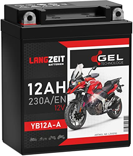 LANGZEIT YB12A-A batteria moto 12V 12Ah GEL 51211 YB12A-B CB12A-A scooter senza manutenzione
