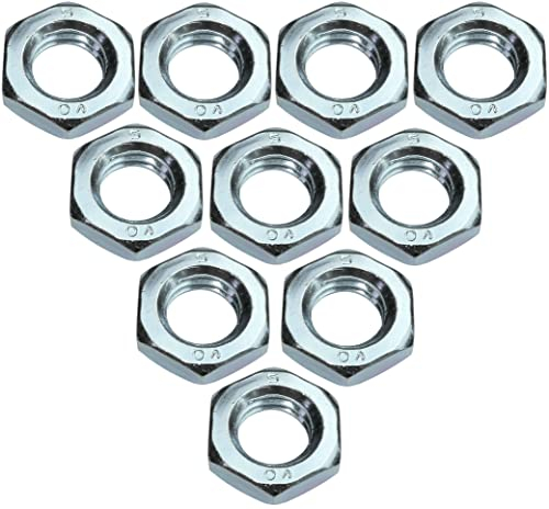 AERZETIX - C49460 - Lot de 10 Écrous bas M14 hexagonaux/6 pans - contre écrous à filetage métrique - en acier zingué