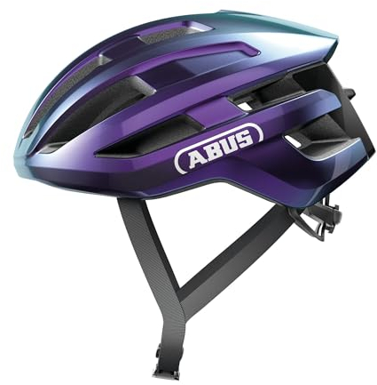 ABUS Rennradhelm PowerDome - leichter Fahrradhelm mit cleverem Belüftungssystem und aerodynamischem Profil - Made in Italy - für Damen und Herren - Violett, Größe M