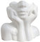 CDIYTOOL Keramik-Gesichtsvase, weiße Blumenvase für Dekoration, weibliche Form, Kopf, Halbkörper-Büste, Vasen, Minimalismus, dekorativ, moderner nordischer Stil, Blumenvase (B)