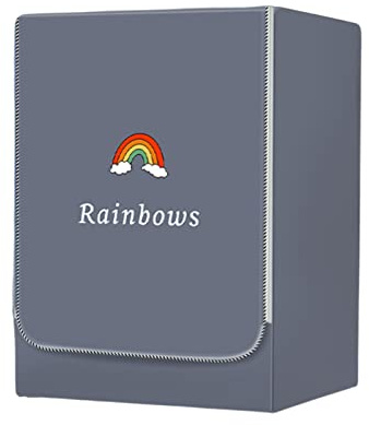 FANSU Washing Machine Cover Waterproof Dustproof Grey Front Load Washer Dryer Machine Cover Protector Sunscreen Washer Protection Tumble Dryer Cover (L-capacity 10.5-12kg,Rainbow)