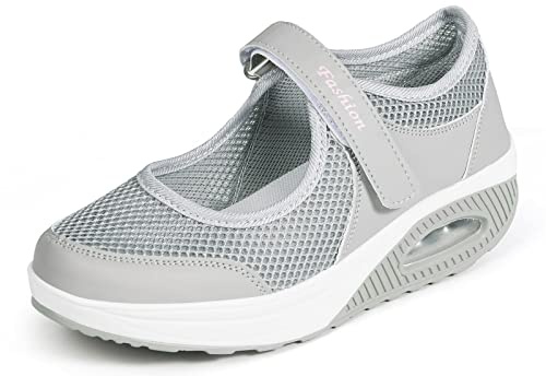 Orthopediska Sneakers för Kvinnor, Promenadskor Med Luftkudde, Halkfria, 35-42 EU, Grå, 37 EU