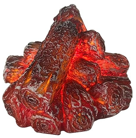 Bûches de cheminée en Faux feu, Faux feu de Camp 3D Brûches de cheminée Faux réaliste, Fausse Flamme de feu à l'Halloween, Style 2, Faux feu, Faux feu de Camp