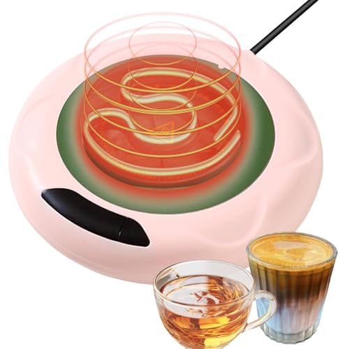 Calentador De Tazas Inteligente USB: Calentador De Tazas De Café Con 3 Ajustes De Temperatura, Calentador De Bebidas Eléctrico Para El Hogar, La Oficina Y El Escritorio | Calentador Portátil De Bebida