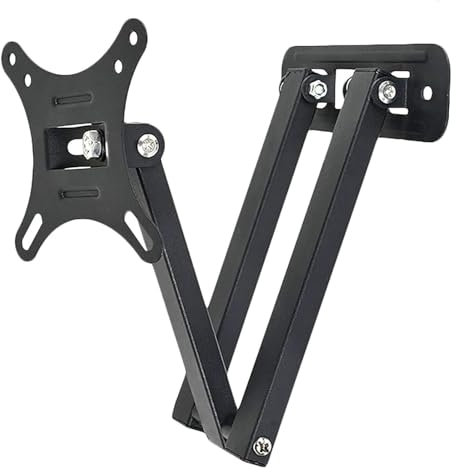 Support mural pivotant inclinable pour TV VESA 100 x 100 mm avec bras oscillant à mouvement complet pour téléviseurs plats LCD LED plasma de 12, 15, 18, 22, 24, 26