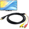 Cable HDMI a RCA de 1,5 m, Convertidor HDMI a AV Audio Video Compatible con PS2, Wii, Adaptador AV Consola Retro, Presentaciones, Cine en Casa Soporta 1080p