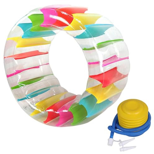 Juguetes para la Piscina de Piscina 39x24 Pulgadas Rueda de Rodillo Inflable Juguetes para la con Bomba de Aire para niños Menores de 110 cm, flotadores