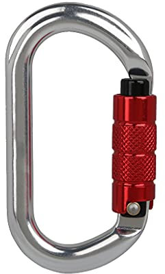 25 kN Kletterkarabiner, O-Form, Auto-Schraubverschluss, Haken, Kletterschnalle