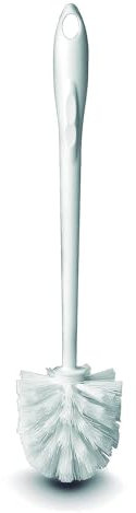 MAYA Escobilla WC Lux Blanca. Cepillo de Baño Resistente con Mango de Polipropileno y Fibras de PVC.