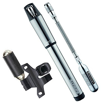 Birzman Infinite Apogee Road Hand Pump with CO2 | Compact & Efficient Bicycle Pump | Presta/Schrader Valve Compatible