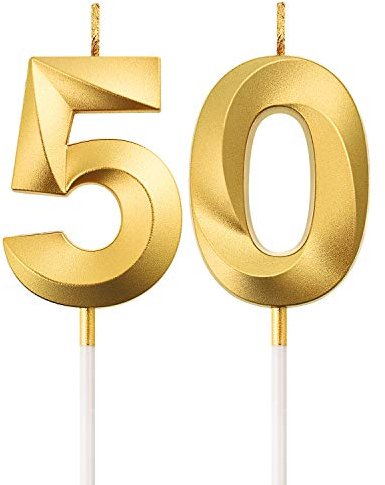 BBTO 50. Geburtstag Kerzen Kuchen Ziffer Kerzen Alles Gute zum Geburtstag Kuchen Topper Dekoration für Geburtstag Party Hochzeit Jahrestag Feier Lieferungen