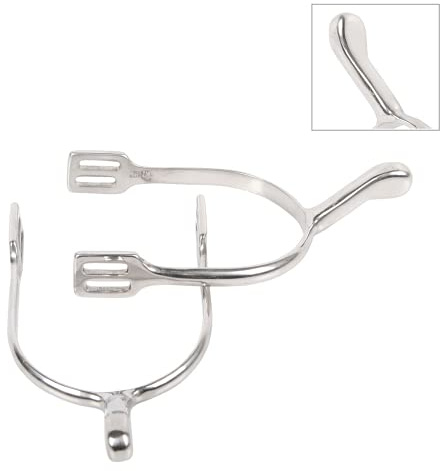 JA Horse Reitsporen Pferde Reiten Sporen aus hochwertiger Edelstahl, langlebig, rostfrei (Damen 40 mm, Schwanenhals)