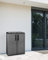 Dmora - Poubelle Andenne, poubelle, poubelle de recyclage 2 portes, 100% Made in Italy, 68x37h84 cm, Gris et Noir, finition rayée