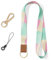 Vicloon Cordón Llavero, con Cierre Giratorio, 1 Correa para el Cuello para Llaves 2 Accesorios, para Tarjeta, Teléfono Móvil (Costuras de Color
