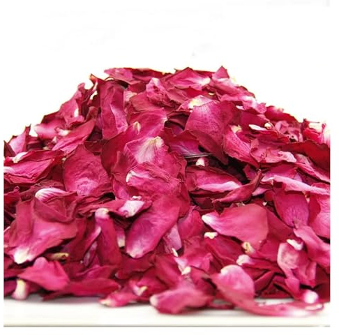 AMPUTEE Rosas Frescas, pétalos de Rosa Secos Naturales for Boda, baño de pétalos de Flores secas, SPA, Ducha blanqueadora, baño de aromaterapia