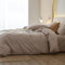 Nayoroom Bettwäsche 135x200 Taupe Khaki Einfarbig Bettbezug Set und Kissenbezug 80x80 cm mit Reißverschluss, Superweiche Gewaschene Microfaser