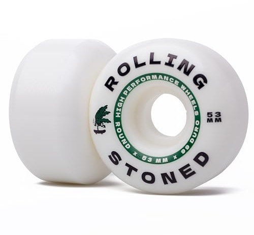 Rolling Stoned Skateboard Wheel Set - High Performance Skateboard Wheels, 99a, 53mm