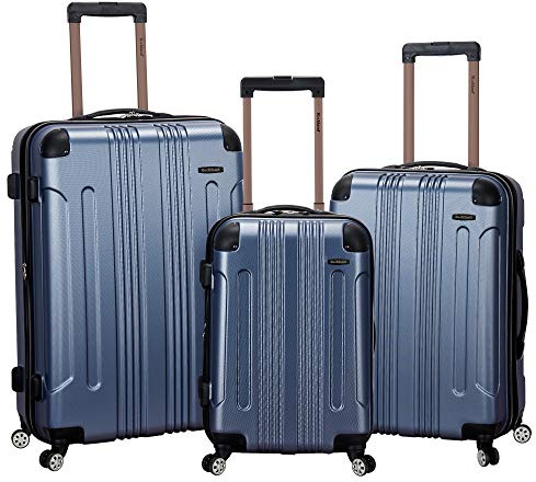 Rockland London Hardside Spinner Wheel Luggage, Blue, 3-Piece Set (20/24/28)
