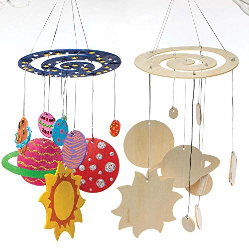 Baker Ross AR676 Make Your Own Solar System Model Kit (Pack of 2) - Planetarium Space Toy for Kids, Astronomy Solar System STEM Toy