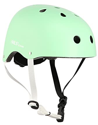 NILS Skaterhelm Kinder Erwachsene Fahrradhelm belüftet Verstellbar Sicherheitshelm für Fahrrad BMX Skateboard Scooter (Türkis, L)
