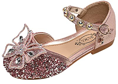 Single Infant Princesse Kids Bowknot Dancing Pearl Chaussures Chaussures Fille Sandales Chaussures Bébé Chaussures d'apprentissage de la marche avec semelle en caoutchouc
