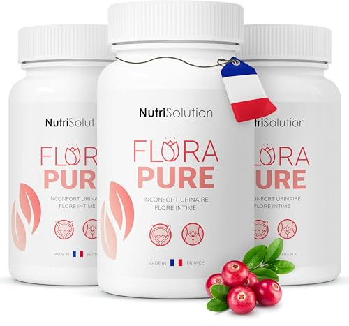 FloraPure de NutriSolution : Soutien Avancé Santé Urinaire - Mélange Naturel Cranberry, D-Mannose & Piloselle - Favorise le Confort Vésical & Bien-être Urinaire - 60 Gélules - Fabriqué en France (3)