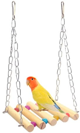 LONZIKP 1 Pièce Jouet pour Oiseaux, à Suspendre, Accessoire de Cage à Oiseaux, Jouet, Barre à Mâcher, Échelle, Jouet pour Perruches, Inséparables, Pinsons et Autres Petits Animaux