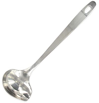 Fackelmann 40694 Cuillère à Sauce INOX, ustensile de Cuisine, louche à Sauce, louche à crêpes, Acier Inoxydable, Argent, 28,5 x 7,5 cm