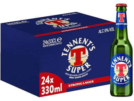 Tennent’s Super Birra, Bottiglia - Pacco da 24 x 330 ml