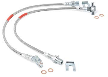 Rough Country Front Stainless Brake Lines for 71-87 GMC C15/K15 | 4-6 - 89340S