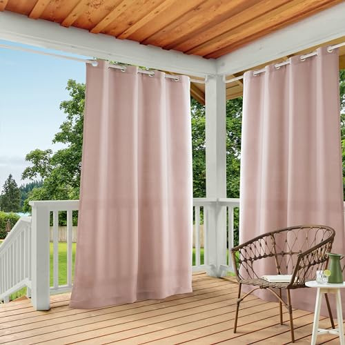 Exclusive Home Curtains Panel Pair, Polyester, Blush, 54x108