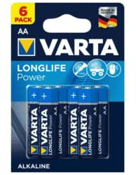 Varta 4008496978397 Longlife Power LR06 X 6 Battery, Unknown, One Size