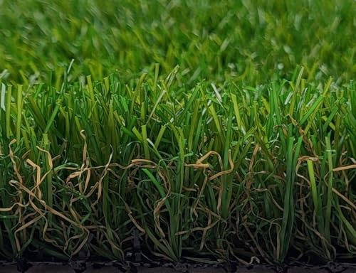 Hochwertige Kunstrasen Rasenteppich Bobby für Garten - 200x50 cm - Florhöhe 35 mm - UV-Garantie 7 Jahre (DIN 53387) - Gewicht ca. 1538 gr/m²