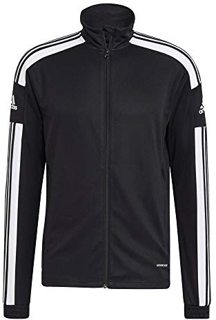 adidas Men's Squadra 21 Training Jacket, Black/White, L Tall 3 inch