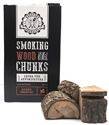 BBQ CHUNK ÉRER - MAPLE - Bois pour fumer HARDCORE BARBECUE - Pièces de bois pour fumer - Environ 1.5 Kg