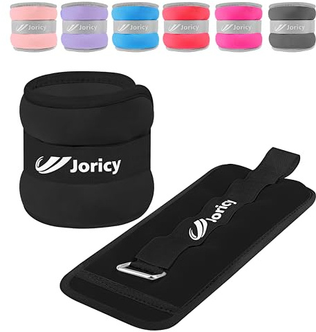 Ankle Weights, Wrist Leg Arm Weights for Women Men Kids with Adjustable Straps, Strength Training Weighted for Yoga, Jogging, Running, Walking, Fitness, Physical Therapy - 2LBS Pair (1 LB Each Weight)