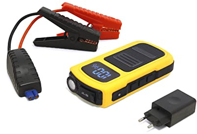 MAXTOOLS JSL290, nödstartare 12 V 1500 A för stora diesel- och bensinbilar, Batteri, LED-skärm och USB-C-laddare