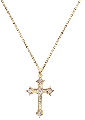 LLIYSOUN Cross Necklaces for Women Jewelry Necklaces for Women 16K Gold Plated Cross Pendant CN16