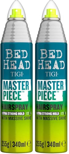 TIGI Bed Head Masterpiece Laque Brillance À Fixation Forte 340 Ml (Lot de 2)