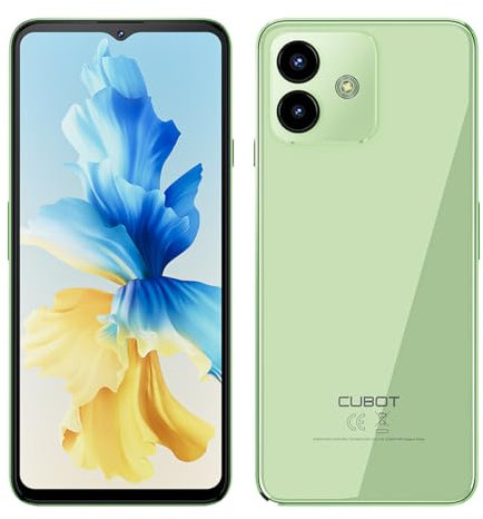 Cubot Note 40 – 6,5-Zoll-HD+-90-Hz-Smartphone, 6 GB und 256 GB, 50-MP-Dual-Kamera, 5200-mAh-Akku, Android 13, OctaCore-Prozessor, Grün