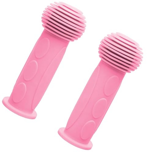 Sugeru®Fahrradgriffe Kinder,22mm Fahrrad Griffe/Lenkergriffe Kinder mit Höchster Sicherheit Prallschutz,Scooter Gummi Griffe,Fahrrad Zubehör Kinder für Roller,Dreirad,Kinder Laufrad (B-Rosa)